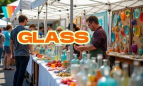 Mystic outdoor Art Festival Glass Exhibitors