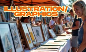 Mystic Outdoor Art Festival Illustrations and Graphics Exhibits