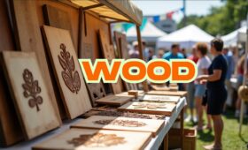 Mystic Outdoor Art Festival Wood Exhibits