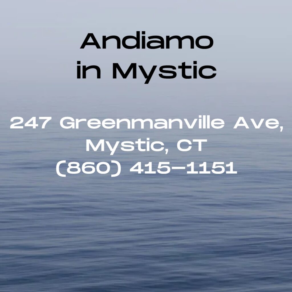 With options for lunch, dinner, happy hour, and private events, Andiamo in Mystic is known for its attentive service, gluten-free choices, and a menu that blends Old World Italian tradition with fresh New England seafood