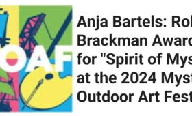 Anja Bartels 2024 Robert Brackman Award for "Spirit of Mystic," at the Mystic Outdoor Art Festival