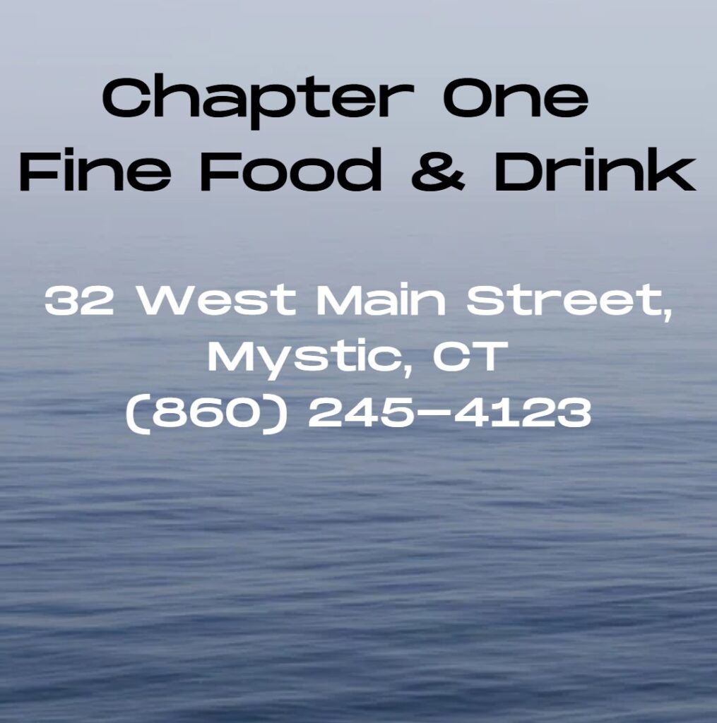 With 24 beers on tap, handcrafted cocktails, and a lively bar scene, Chapter One is a favorite destination for happy hour, brunch, lunch, dinner, and late-night gatherings in the heart of historic downtown Mystic.