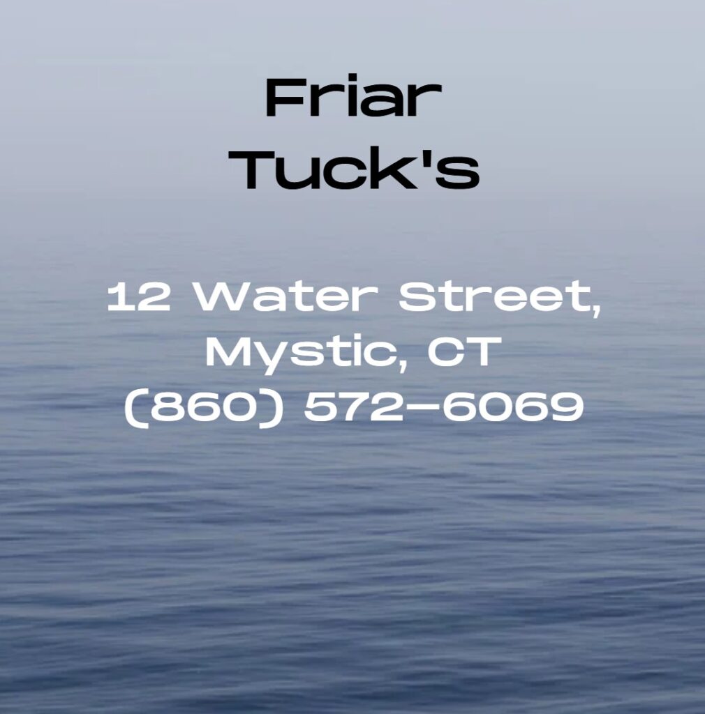 Open late with a lively atmosphere, Friar Tuck’s features live music, trivia nights, and a dog-friendly outdoor patio, making it a favorite gathering spot for locals and visitors seeking good food, drinks, and entertainment in the heart of Mystic