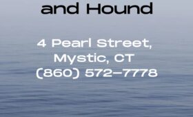 The Harp and Hound at 4 Pearl Street in Mystic, CT, is a beloved Irish pub housed in one of the town’s oldest buildings, offering a warm, welcoming atmosphere with cozy interiors, imported Irish furnishings, and classic pub fare such as fish & chips, bangers & mash, and burgers.