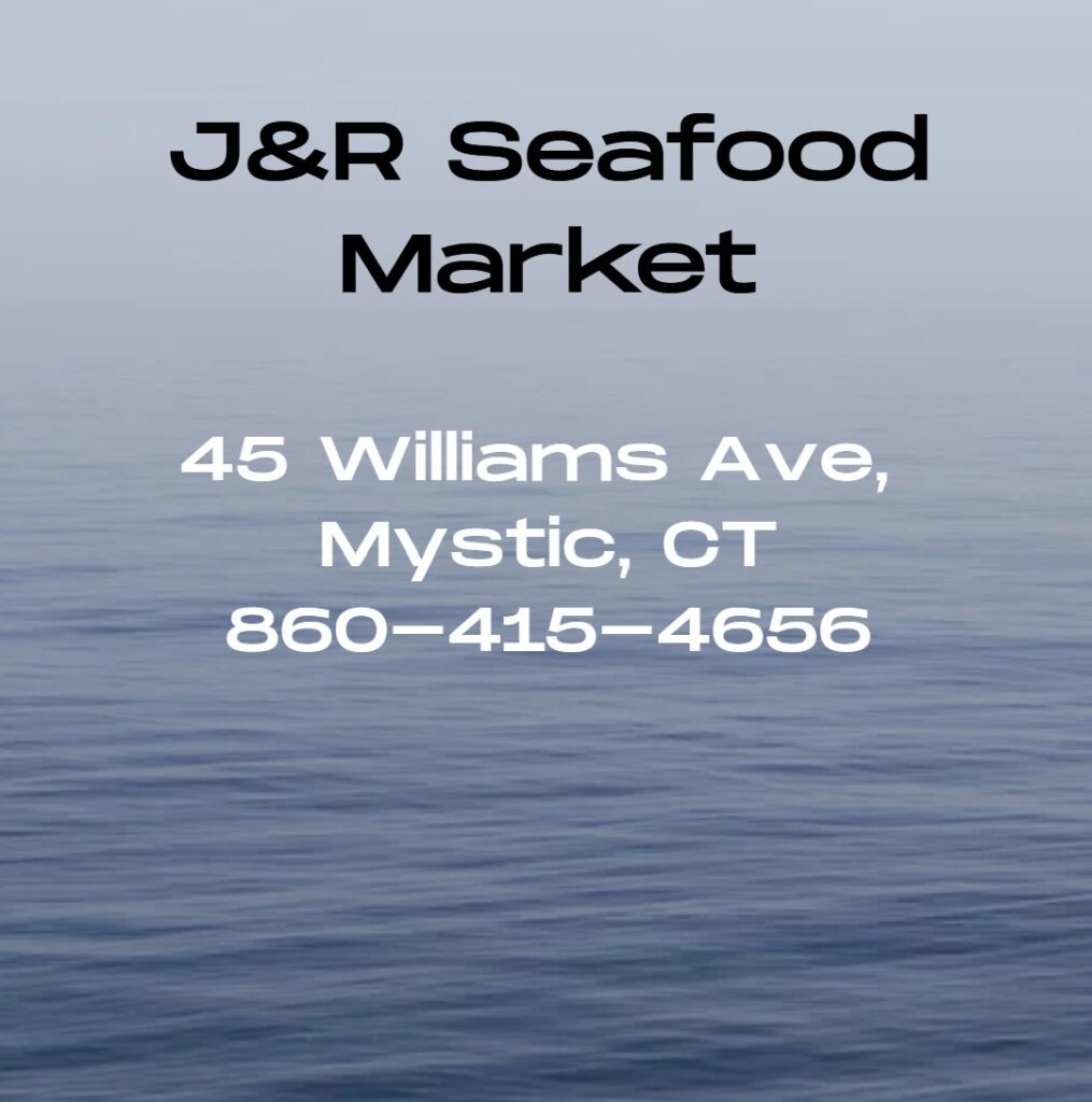 Open Monday through Saturday from 10am to 6pm and Sunday from 10am to 5pm, J&R Seafood Market is a favorite spot for Mystic residents and visitors seeking high-quality seafood, made-to-order food on weekends, and friendly, knowledgeable service.