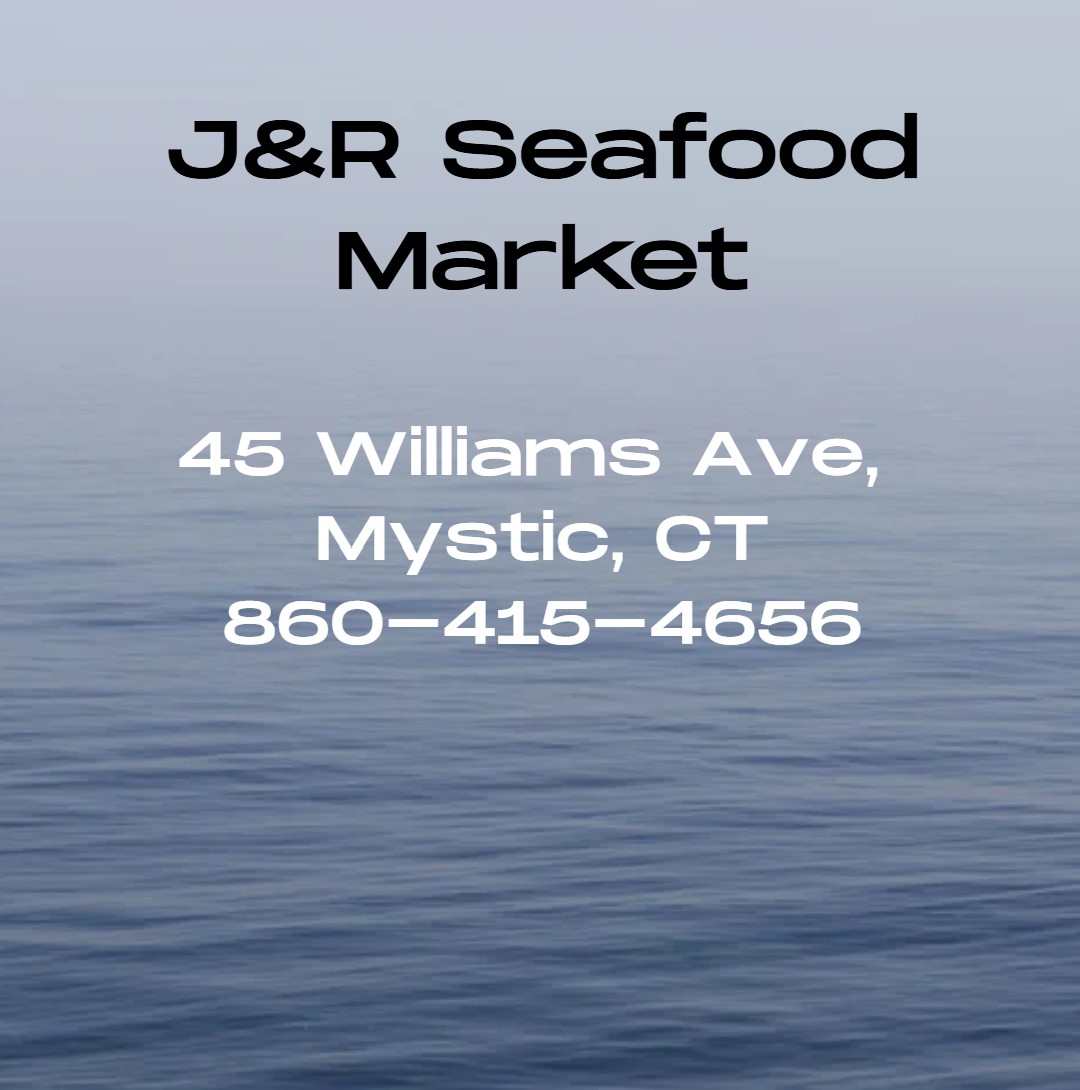 J&R Seafood Market at 45 Williams Avenue in Mystic, CT, is a family-owned and operated seafood market offering the freshest local catch, including cod, salmon, swordfish, and sushi-grade tuna, available for pickup and delivery seven days a week.