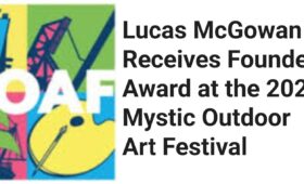 Lucas McGowan Receives Founders Award at the 2024 Mystic Outdoor Art Festival