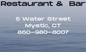 Mix at Sift Restaurant & Rooftop Bar, located at 5 Water Street atop Sift Bake Shop in downtown Mystic, CT, offers year-round rooftop dining with panoramic views of the Mystic River, a cozy pavilion-style setting, and a full heating system for comfort in every season.