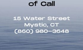 The Port Of Call at 15 Water Street in downtown Mystic, CT, is a nautical-themed cocktail lounge and restaurant voted one of the 24 Best Bars in America by Esquire Magazine, offering a globally inspired menu and craft cocktails in a sophisticated, port city-inspired setting.