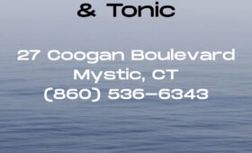 Toast & Tonic at 27 Coogan Boulevard in Olde Mistick Village, Mystic, CT, is a vibrant, chef-driven restaurant and bakery offering creative breakfast, brunch, and lunch dishes, craft cocktails, and in-house baked sweets from Never Enough Bake Shop.
