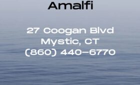 Trattoria Amalfi at 27 Coogan Boulevard in Olde Mistick Village, Mystic, CT, is a vibrant coastal Italian restaurant inspired by the Amalfi Coast, offering fresh, handmade pasta, local seafood, and seasonal ingredients in a stylish, welcoming setting.