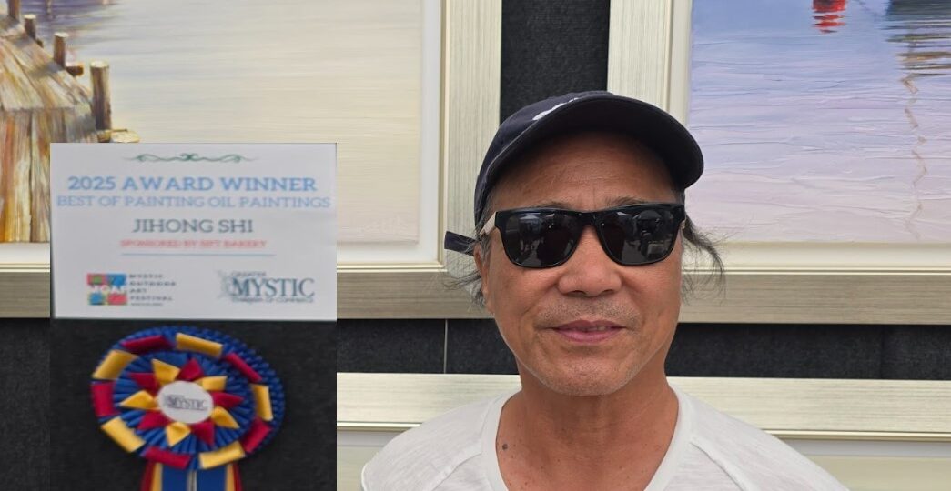 Mystic Outdoor Art Festival 2025 Best Oil Painting winner is Jhong Shi