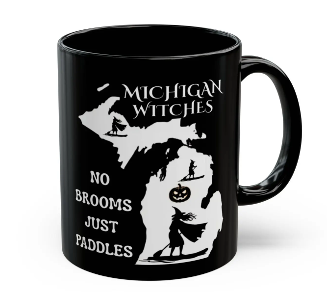 Houghton Lake, Michigan, witches coffee mug