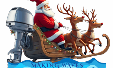 Holiday lighted boats parade in Mystic