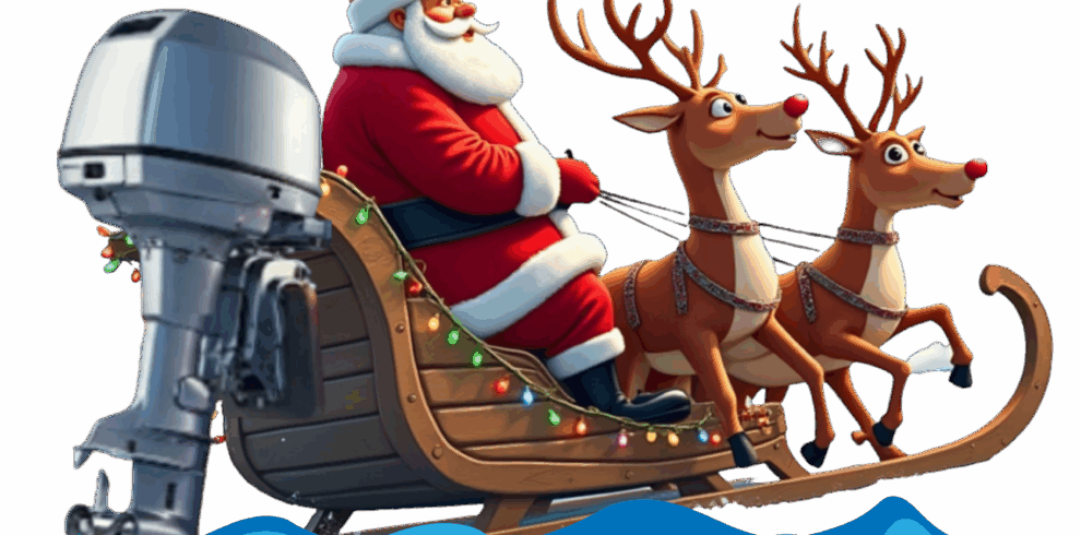 Holiday lighted boats parade in Mystic