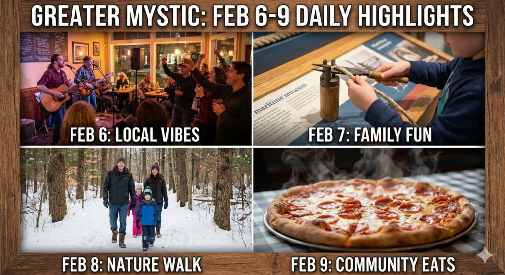 Mystic, CT Happenings February 6-9